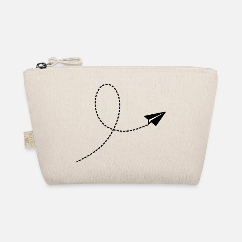 Paper plane with trajectory Organic Pouch