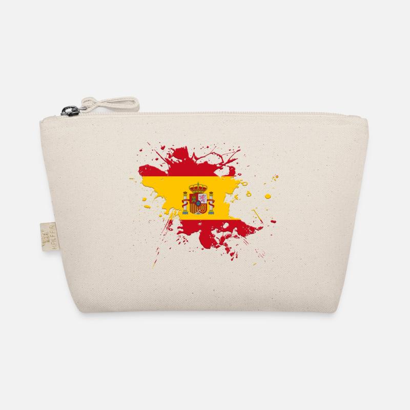 Spanien Flagge als Farbklecks Bio-Täschchen