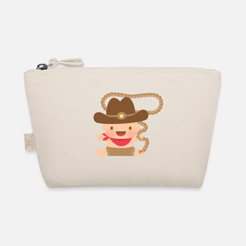 Netter kleiner Baby-Cowboy - Bio-Täschchen - Natur