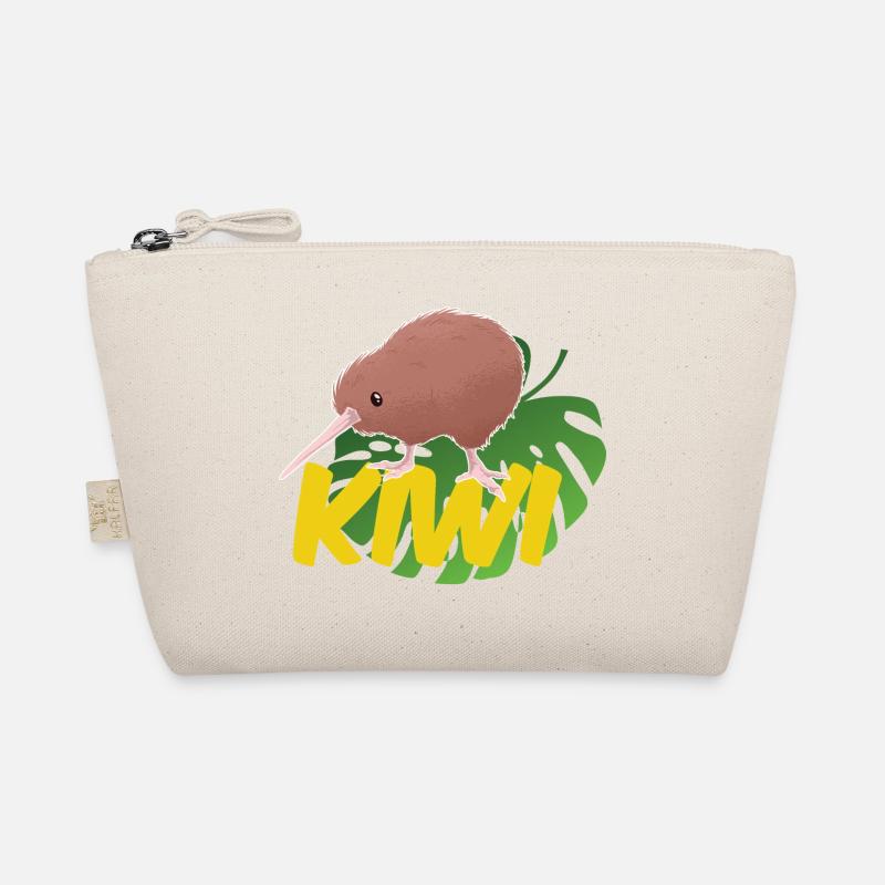 Kiwi auf einem Blatt Bio-Täschchen