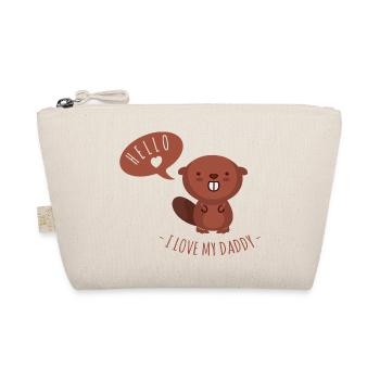 I love my daddy- geschenk geburt papa vater - Bio-Täschchen - Natur - Vorne