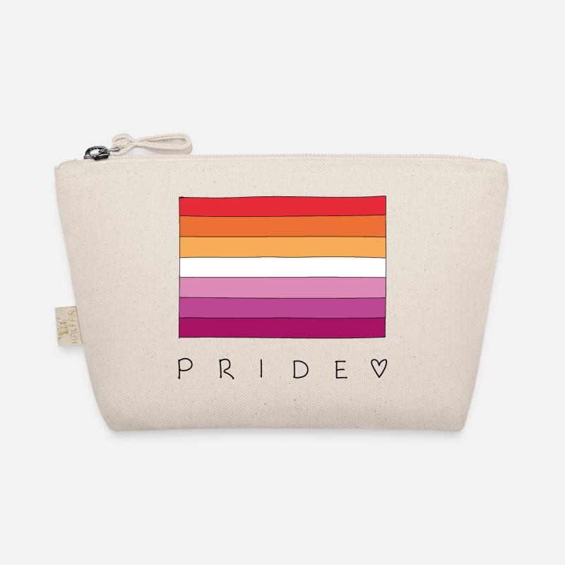 New Lesbian Pride Flag - Organic Pouch - nature