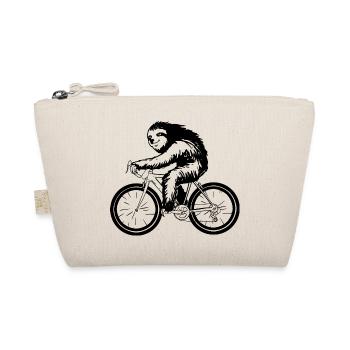 Sloth bicycle racing bike cycling - Organic Pouch - nature - Front