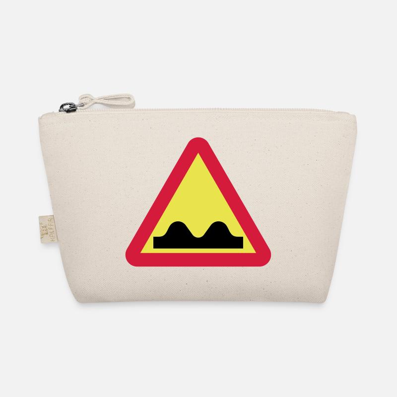 Warning sign for bumpy road Organic Pouch