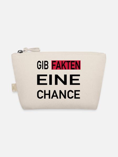 Gib Fakten eine Chance - Bio-Täschchen - Natur - Vorne