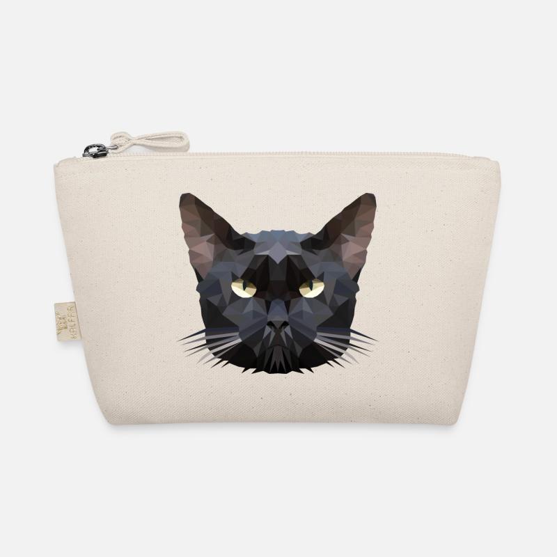 Cat head polygon cat Organic Pouch
