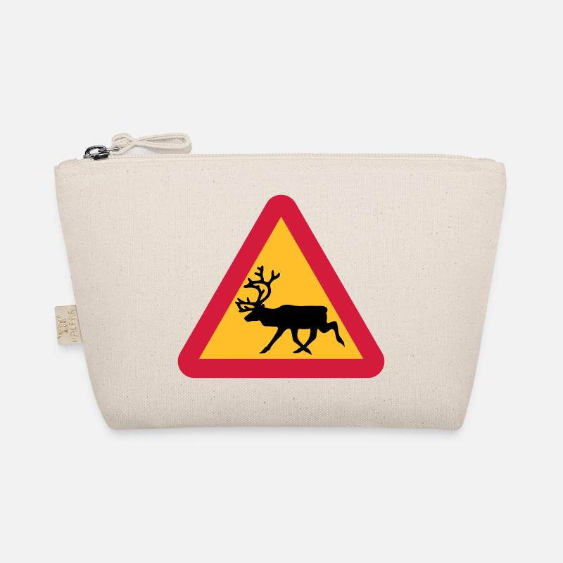 Reindeer warning sign Organic Pouch