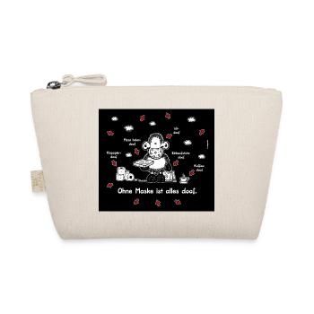 Sheepworld Ohne Maske ist alles doof One Size - Bio-Täschchen - Natur - Vorne