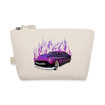 vintage car hot rod old American flame - Organic Pouch - nature - Front