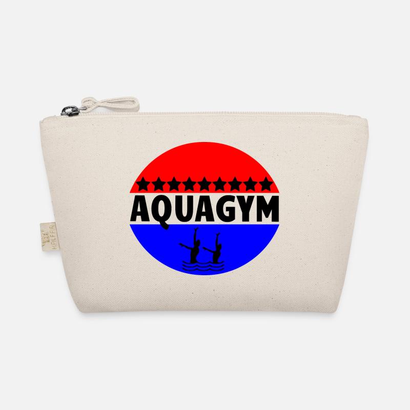 AQUAGYM Silhouetten (schwarz, Halbkreise) - Bio-Täschchen - Natur