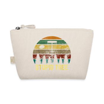 Disc Golf dummbaum Vintage Tee Frisbee lustig - Bio-Täschchen - Natur - Vorne