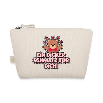 Ein dicker Schmatz für dich! Bär - Bären - Bio-Täschchen - Natur - Vorne