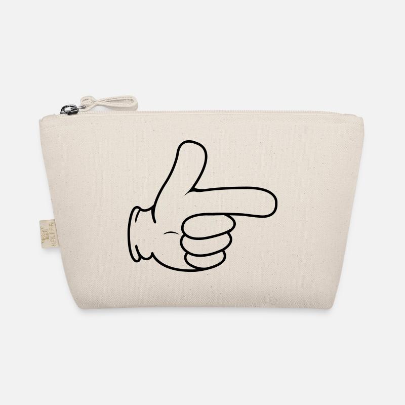 hand zeigefinger - Bio-Täschchen - Natur
