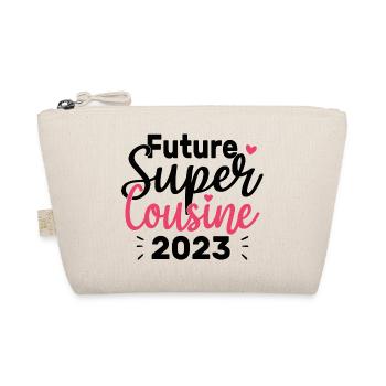 Annonce Grossesse 2023 Future Super Cousine Cadeau - Trousse biologique - nature - Devant