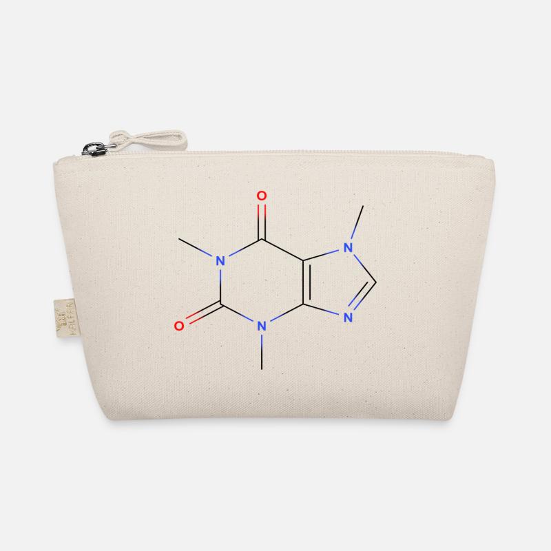 Caffeine Molecule - Colored Structural Formula Organic Pouch