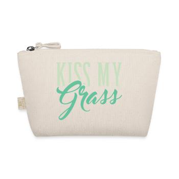 Funny Lawn Mowing Kiss My Grass - Organic Pouch - nature - Front
