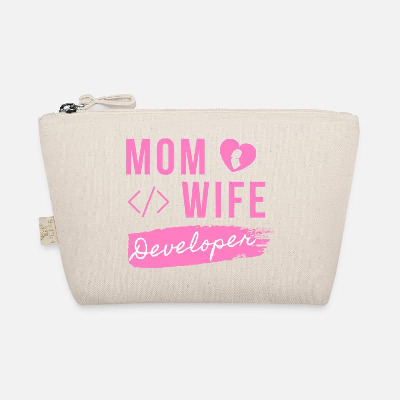 Mom Wife Developer - Developer Mom - Bio-Täschchen - Natur