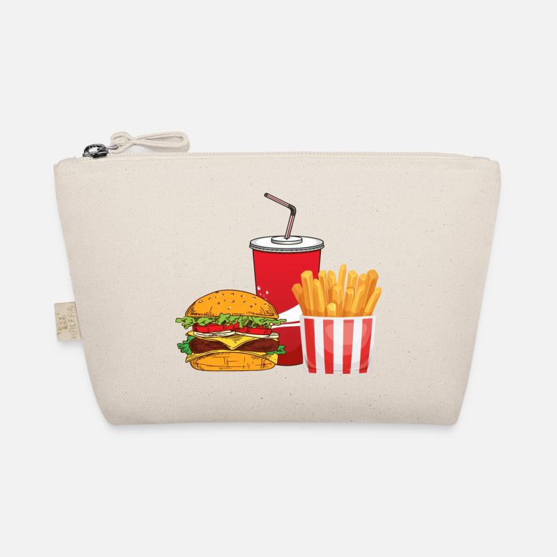 Burger, Soda, Pommes. Bio-Täschchen