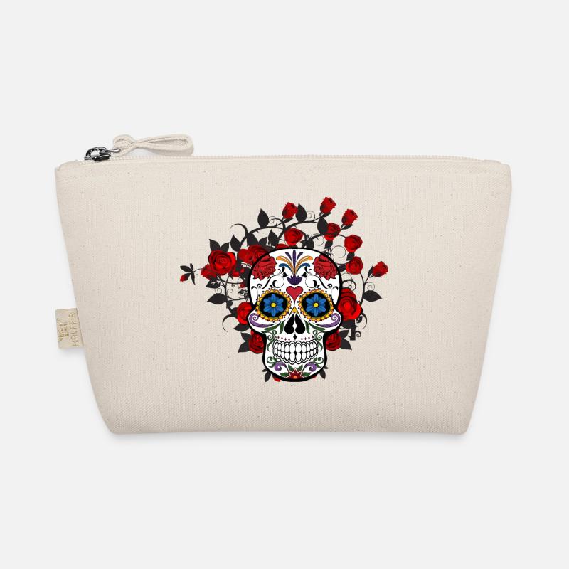 Flowery skull Organic Pouch