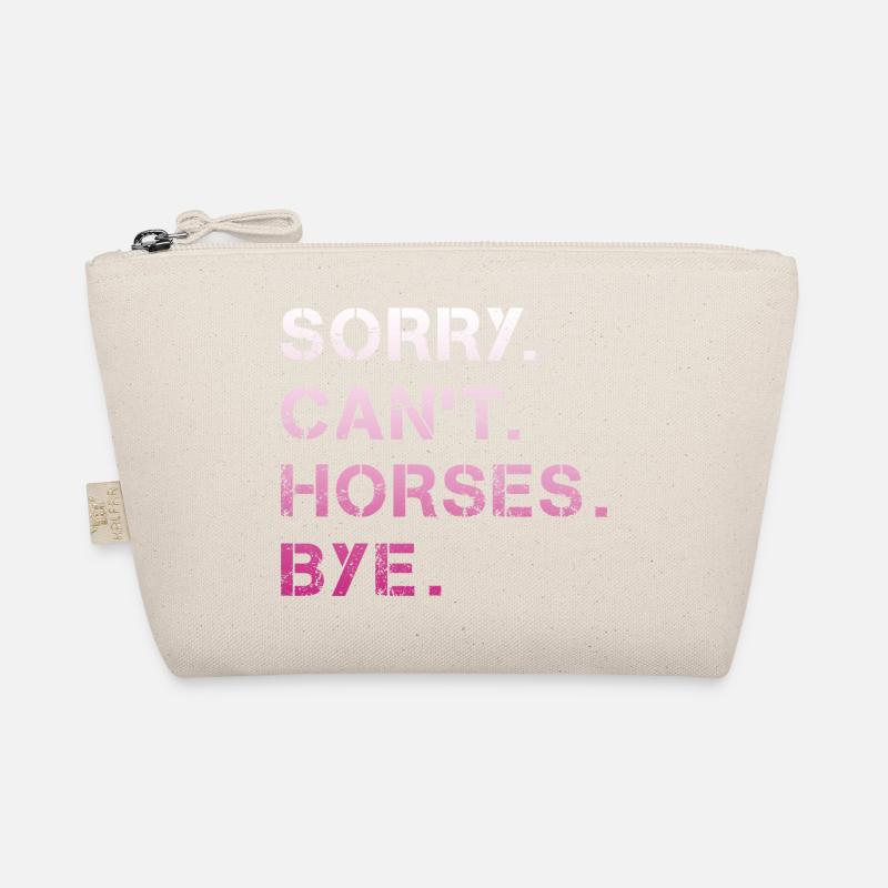 Sorry Can't Horses Bye Pferd Reiterin Geschenkidee Bio-Täschchen