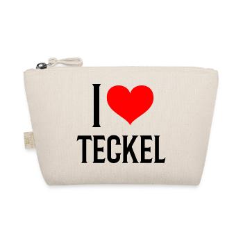 i heart teckel - j'aime mon teckel - Trousse biologique - nature - Devant