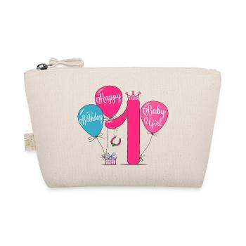 Joyeux anniversaire 1 bébé fille - Trousse biologique - nature - Devant