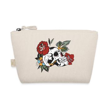 crane fleur rose feuille tattoo tete de mort - Trousse biologique - nature - Devant