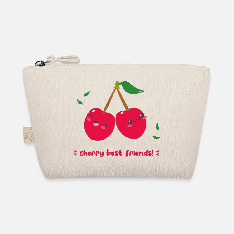 Cherry best Friends Kirschen Früchte BFF Kinder - Bio-Täschchen - Natur