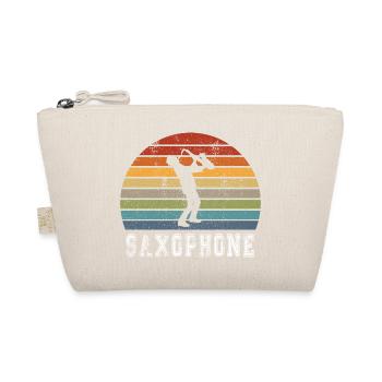 Saxophon Vintage Design - Bio-Täschchen - Natur - Vorne
