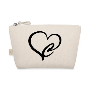 Lettre de cœur C - Trousse biologique - nature - Devant