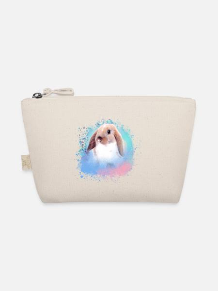 rabbit, rabbit, pink, graffiti, painting, - Organic Pouch - nature - Front