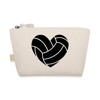 Volleyball Herz - Bio-Täschchen - Natur - Vorne