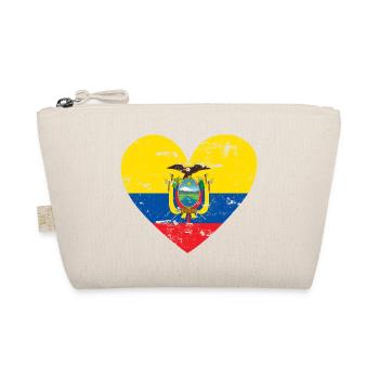 Flag Heart Ecuador Flag - Organic Pouch - nature - Front