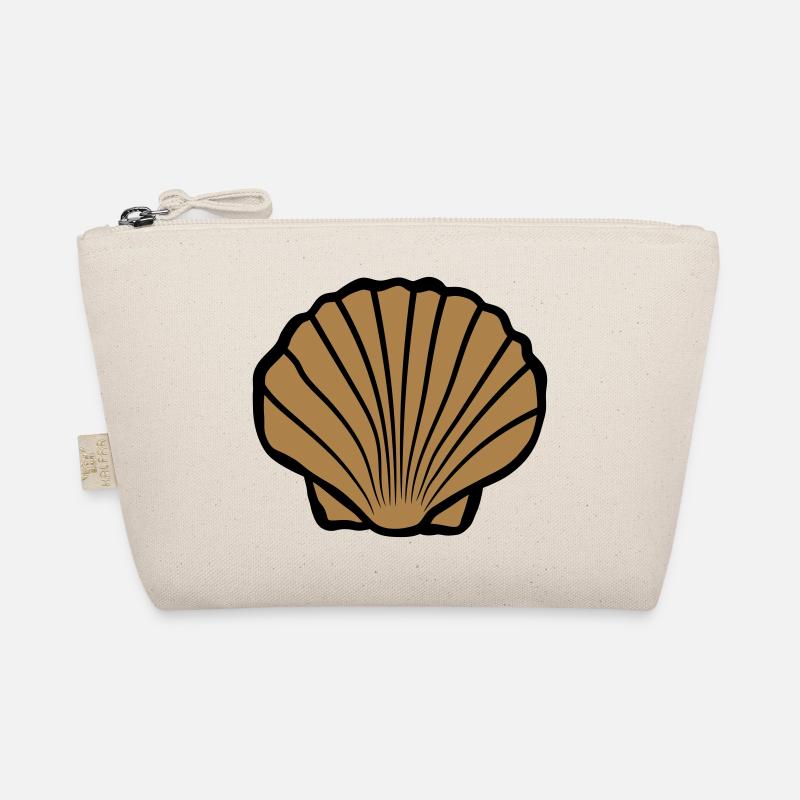Brown Shell Logo Trousse biologique
