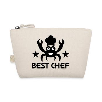 Best chef (crab, chef's hat, stars) - Organic Pouch - nature - Front