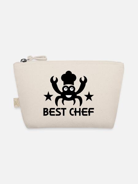 Meilleur chef (crabe, chapeau de chef, étoiles) - Trousse biologique - nature - Devant