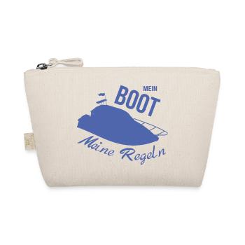 Motorboot Sprüche Mein Boot meine Regeln - Bio-Täschchen - Natur - Vorne