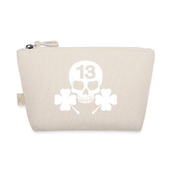 Lucky White Skull - Organic Pouch - nature - Front