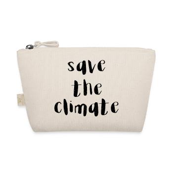 saves the climate save climate writing saying - Organic Pouch - nature - Front