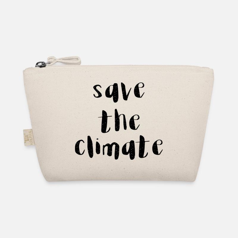 rettet das Klima save climate Schrift Spruch Bio-Täschchen