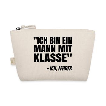 Ich Bin Ein Mann Mit Klasse Lehrer Pädagoge Schule - Bio-Täschchen - Natur - Vorne
