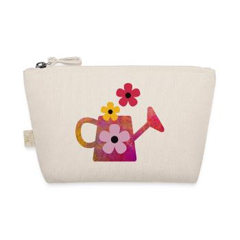 Red watering can with flowers - Organic Pouch - nature - Front
