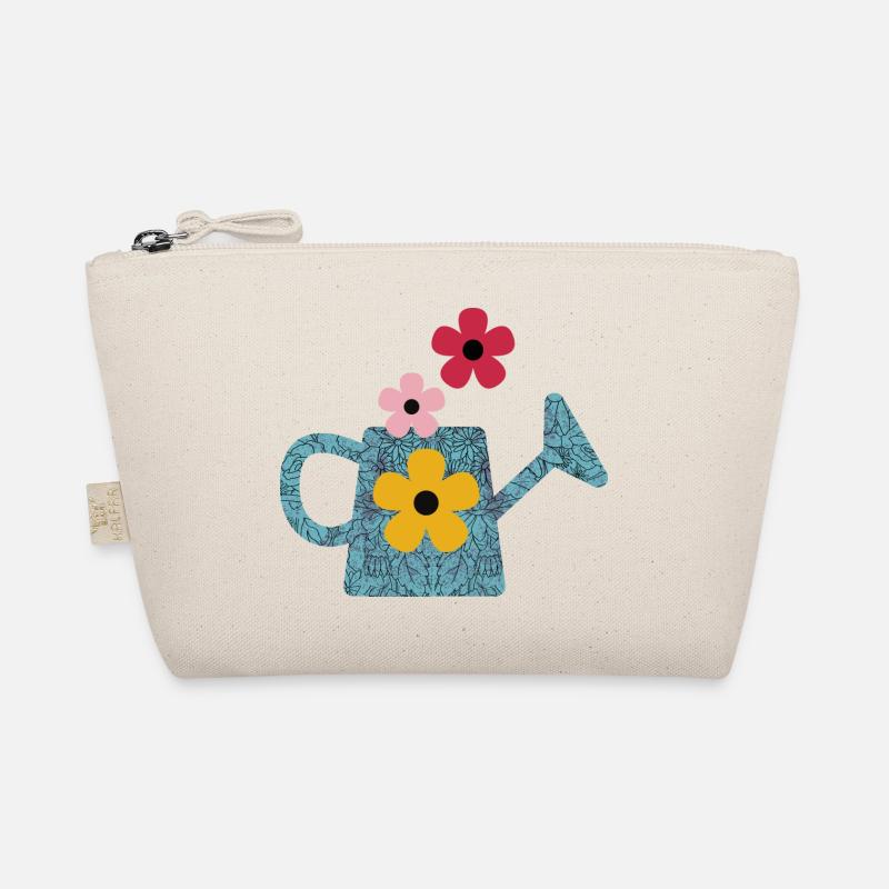 Gießkanne mit Blumen Bio-Täschchen