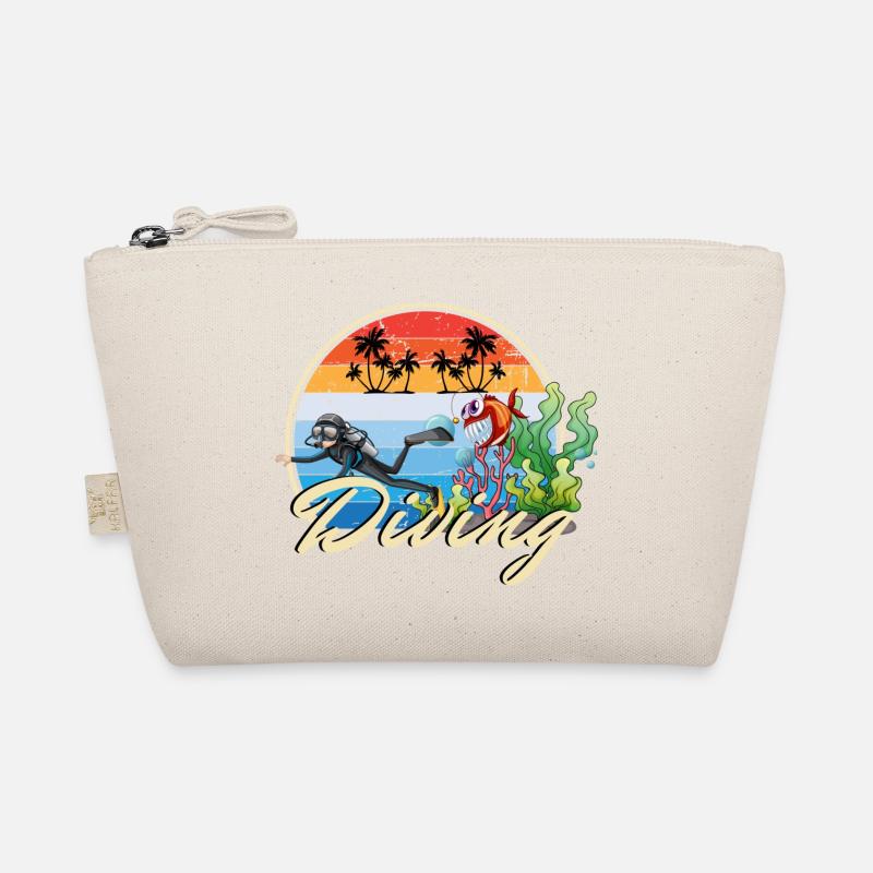 Diving Tauchen Taucher lustig witzige Geschenkidee - Bio-Täschchen - Natur