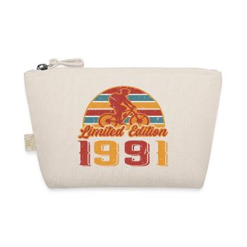 Bicycles Cyclist Bicycle Birthday Bike 1991 - Organic Pouch - nature - Front