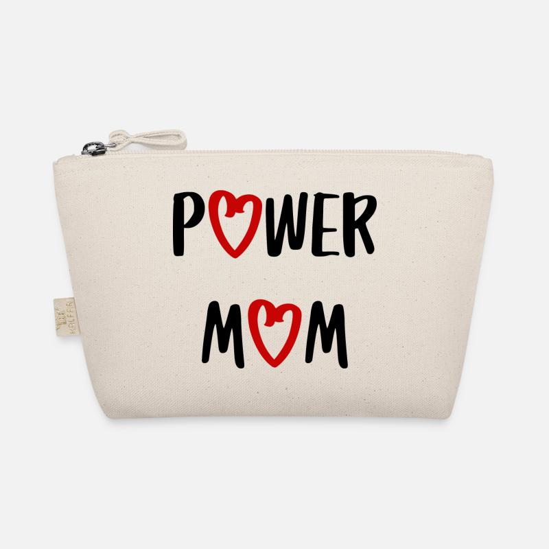 power mom Mama Mutter Kinder Eltern Schrift Bio-Täschchen
