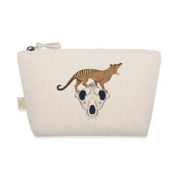 Thylacine Skull - Tasmanian Tiger Wolf Skull - Organic Pouch - nature - Front