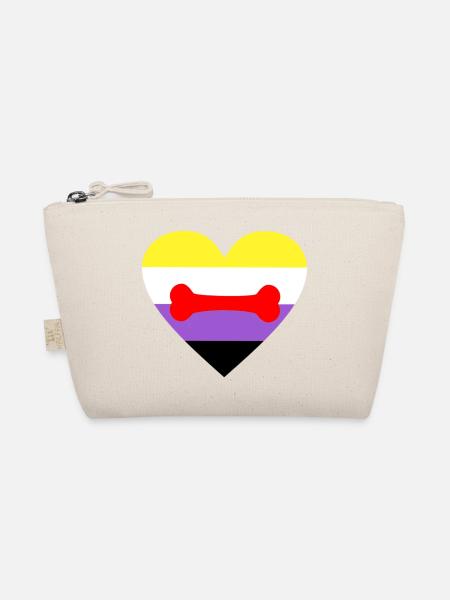 Nonbinary Puppy Play LGBTQ Pride - Bio-Täschchen - Natur
