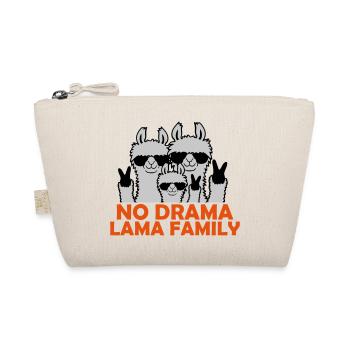 No drama Llama family - Organic Pouch - nature - Front