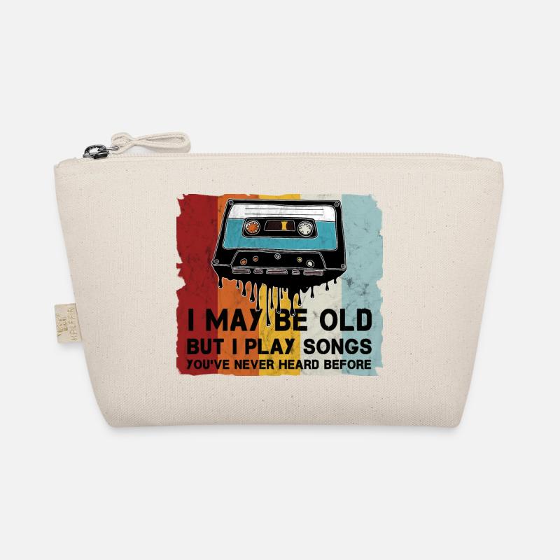 Retro Cassette Cool Saying Organic Pouch